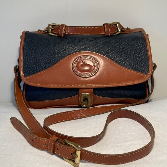 Dooney & Bourke carrier bag blue pebbled leather - Picture 1 of 16